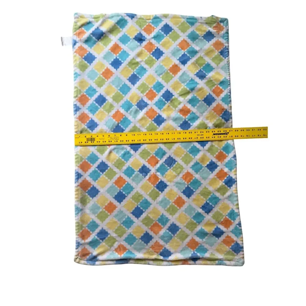 Little Miracles Costco Diamond Blue Green Yellow Baby Blanket Lovey *READ*